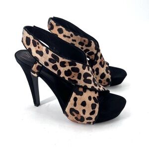 Diane Von Furstenberg Animal Print Slingback Heels